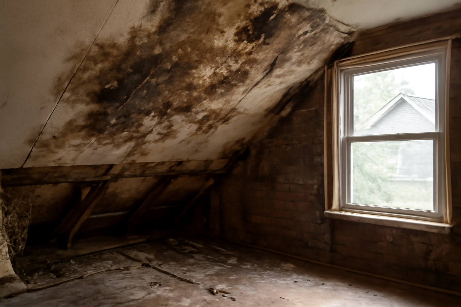 Attic Water Damage Restoration in Quintana, TX