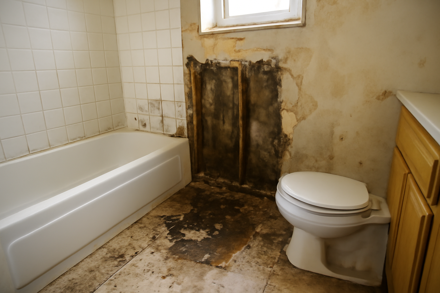 Bathroom Water Damage Restoration in Roman Forest, TX