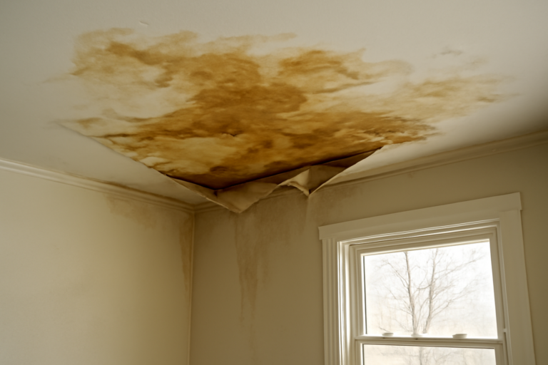 Ceiling Drywall Water Damage Restoration