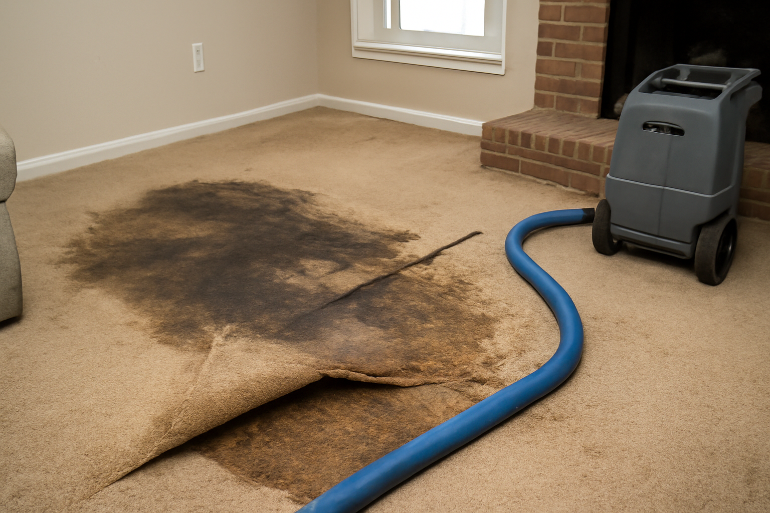 Under Carpet Water Extraction in Roman Forest, TX
